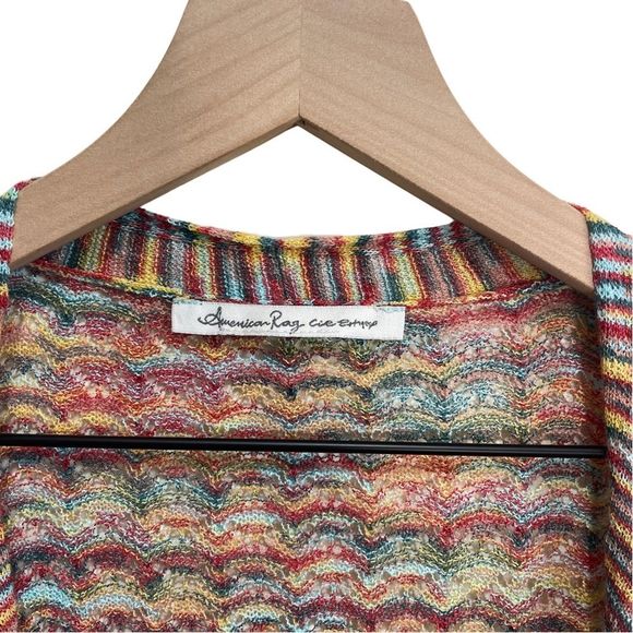 American Rag Multi-Boucle Long-Sleeve Missoni’s fitted cardigan Sz S - Picture 7 of 8